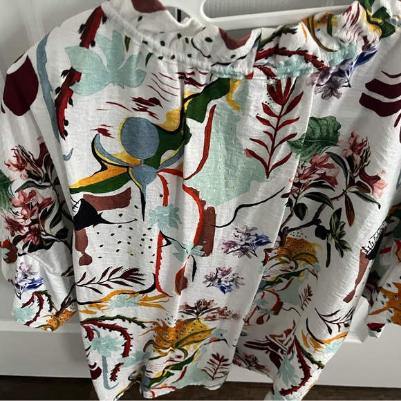 Boho Chic Women's Floral Blouse - Multicolor - Picture 6 of 6